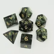 Natural Kambaba Jasper Gemstone Dice Set of 7 DND, RPG, Table-Top Game Gift