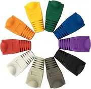 RJ45 Boots Cover Soft Plastic Ethernet Network Plug Sheath Cable Ends Plug Connector Cover Boots Cap 100PCS