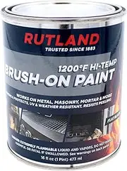 Rutland 1200-Degree F Brush-On Flat Stove Paint, 16 Fluid Ounce, Black