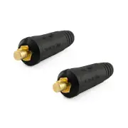 2 x Dinse Male Welding Cable Plug to Suit 10-25mm - CP1025 -100-200Amp
