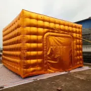 15.7x15.7x10.5 Ft Customise Gold Inflatable Cube Party Tent With Free Blower