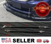 Black 5.5"-8.5" adjustable extension Rod Bumper Lip Diffuser splitter For Mini