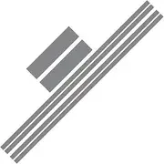 HBTTRLKK 4Pcs Car Protection Camper Van Sport Graphics Vinyl Hood Engine Decals Stickers Compatible for Ford Transit MK6 MK7 Auto Tuning Accessories(Glossy Gray,L3 for LWB)