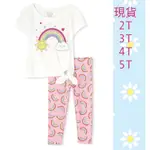 🧒🏼美國童裝 THE CHILDREN’S PLACE TCP 女童  彩虹上衣+內搭褲套裝 現貨3T/4T/5T