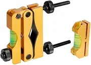 Scope Leveling Tool Kit, 25.4/30mm Scope Mounting Level with 2 Magnetic Universal Level Bubbles (Gold)