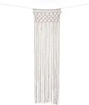 Macrame Panel Curtain | Doorway Window Curtains - Wedding Backdrop Tapestry, Handwoven Boho Wall Decor for Wedding Arch Ceremonies, 24.4 x 80in