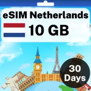 eSIM Netherlands - 10 GB - 30 Days - Travel eSIM | QR code activation