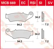 TRW Lucas Sintered lining MCB669SV