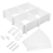 34 Pcs Plastic Partition Set Adjustable Drawer Divider PP Separator