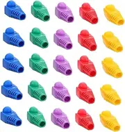 100pcs Ethernet Connector Boots Network Cable Covers for Cables Durable Protection and Tidy Setup Mixed Colors