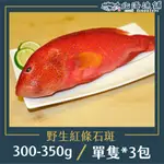 【北海漁鋪】野生紅條石斑300-350G*3包