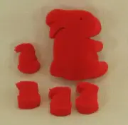 MULTIPLYING RABBITS, 5 PC. SPONGE BUNNIES...B/N