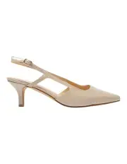 [Sandler] Nessa Heeled Shoes in Nude Patent