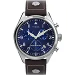 TIMEX 天美時 X PAN AM DAY-DATE 三眼計時皮帶腕錶 42MM ( TXTWG030000 )