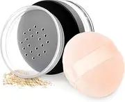 [Kalevel] Empty Makeup Powder Container 50ml with Puff Loose Face Powder Compact Case Plastic Cosmetic Jars Travel Containers Refillable Powder Bottle Box Makeup Powder Holder with Sifter and Lid