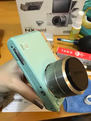 Samsung NX mini微單 變焦 數位相機 全配 含清潔組 贈相機背套