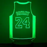 KOBE BRYANT 24 JERSEY LAKERS BBALL 3D Acrylic LED 7 Colour Night Light Desk Lamp