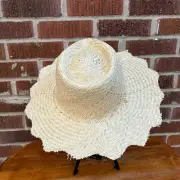 BRIXTON Blakely Fedora Straw Hat Light tan Size Medium NEW