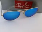Ray-Ban RB3025 112/17 Aviator Classic Gold Frame Blue Mirror Lenses Sunglasses