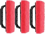 Homoyoyo 3pcs Scrub Pads - Durable Red Ink Scrub Brushes for Efficient Cleaning and Maintenance - Essential Supplies for All