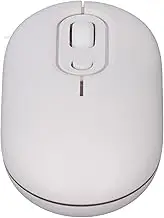Wireless Mouse, Portable Light Up Mouse with USB Receiver, 500mAh 800 1200 1600 DPI for Laptop with Silent Slim Design, for Laptop PC (White)