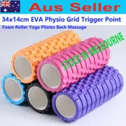 EVA 34x14cm Yoga Pilates Physio Grid Trigger Back Massage Point Foam Roller