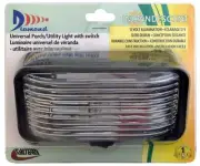 Valterra DG71255VP Clear/Black Bright White Incandescent Porch/Utility Light