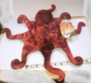 Folkmanis Red Octopus Hand Puppet Plush 18" New W Tags Old Stock