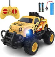 Remote Control Car for Boys 4-7, 1:43 Scale Mini RC Kids 3-5, Yellow