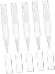 GAXIRE 5pcs Cuticle Oil Brush Pen Refillable Transparent Lip Gloss Container for Nail Oil Serum Foundation Versatile Applicator Tool for Precise Makeup Application