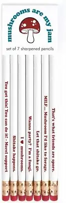 SNIFTY Mushrooms Are My Jam Pencils, Set of 7