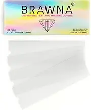BRAWNA 220 Pack PMU Machine Pen Cover - Microneedling Machine Sleeve - PMU Supplies - Color - Clear