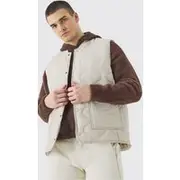 Mens Stone Tall Onion Quilted Gilet
