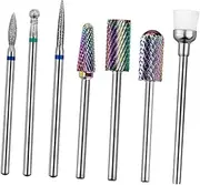 ERINGOGO 1set Nail Art Polishing Grinding Sturdy Tungsten Bits for Electric Nail Machine for Grinding Dead Skin Removal and Arc Carving Compact for Home Salon Use