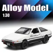 1:30 Initial D Toyota TRUENO AE86 Diecast Model Car Toy Light Collectible