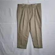 Dockers Mens 38 X 30 Khakis Relaxed Fit Pleated Cuffed Casual Pants