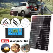 300W 12V Solar Panel Portable Mono Caravan Camping Home Battery Charging Power