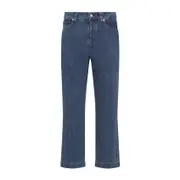 [Max Mara`S] Max Mara`S-Blue Cassia Cotton Jeans-Donna 38 IT