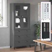 Highboard Sideboard Storage Cabinet Living Room Hallway Solid Wood Pine vidaXL
