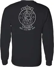 [Smith & Wesson] Smith and Wesson Men’s Long Sleeve T-Shirt Trade Mark Emblem Logo on Back and Right Chest