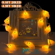 Halloween led Ghost String Lights 2 Lighting Modes Battery-Powered Outdoor Decor