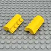 LEGO Slope - Yellow - Curved 2 x 4 x 1 1/3 - QTY x2