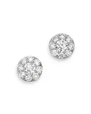 Bloomingdale's Fine Collection Diamond Circle Small Stud Earrings in 14K White Gold, 1.0 ct. t. w.