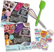 Ultimate Easy Baking Bundle For Kids With 13 Items – 1 Sprinkle Brownie Baking Mix, 1 Sprinkle Doughnut Baking Mix, 1 Mini Green Spatula, 1 Colorful Whisk, & 9 Stickers