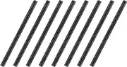 uxcell 8Pcs Fully All Threaded Rod, 5/16" Thread 18 Pitch 4-1/2" Length Carbon Steel Long Threaded Screw Threads Black Zinc Fully Studding Rod Bar for Furniture Garden Mounting Assembly