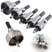 Yosoo 6 Pcs 16-32MM HSS Drill Bit Hole Saw Set Stainless Stell Metal Alloy High Speed Twist Drill Bits Hole Saw Cutter Power Tools