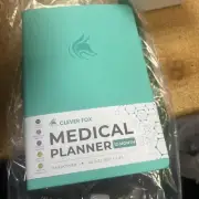 Clever Fox Medical Planner DAILY Journal Teal Open Box New