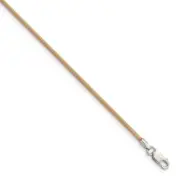 Sterling Silver 18inch 1.5mm Natural Leather Cord Necklace