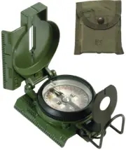 Olive Drab Cammenga US Military Tritium Lensatic Waterproof Compass with Pouch