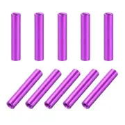 10 Pcs M3x25mm Round Aluminum Standoff Column Spacer Female Purple for DIY